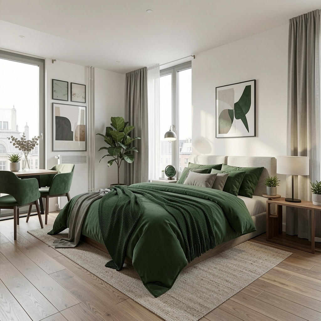 Green studio — Kalidoma serviced accommodation